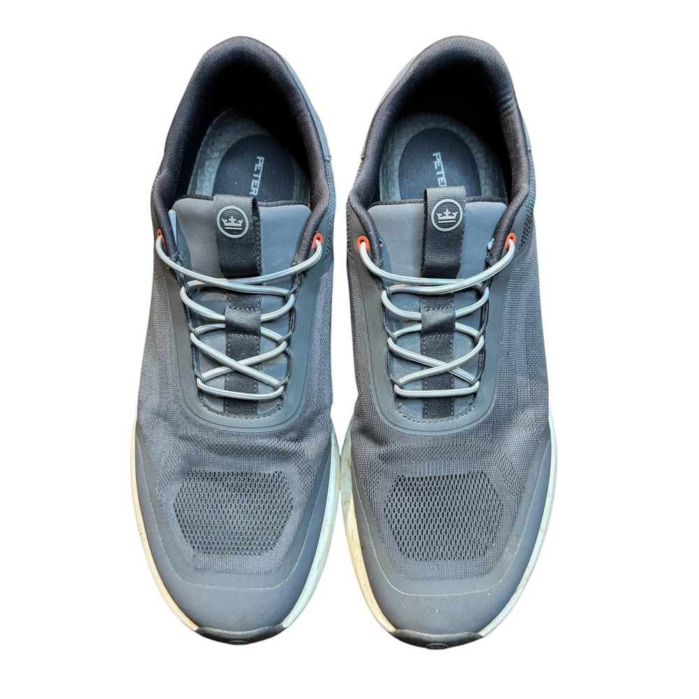 Peter Millar Shoes Mens Size 12.5 Gray Mesh MA23EF30 Casual Comfort Sneakers
